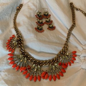 Necklace and earrings